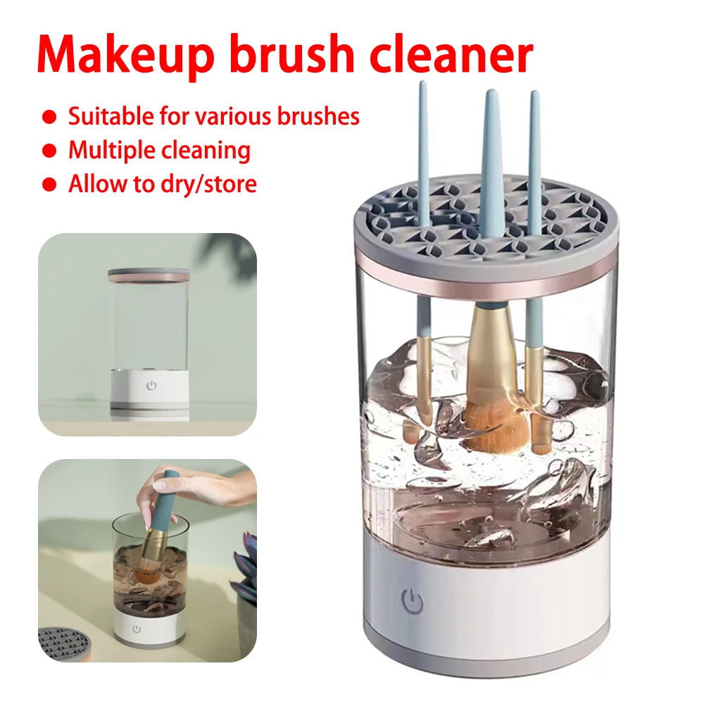 Electric Makeup Brush Cleaner – USB Automatic Rotary Cleaning