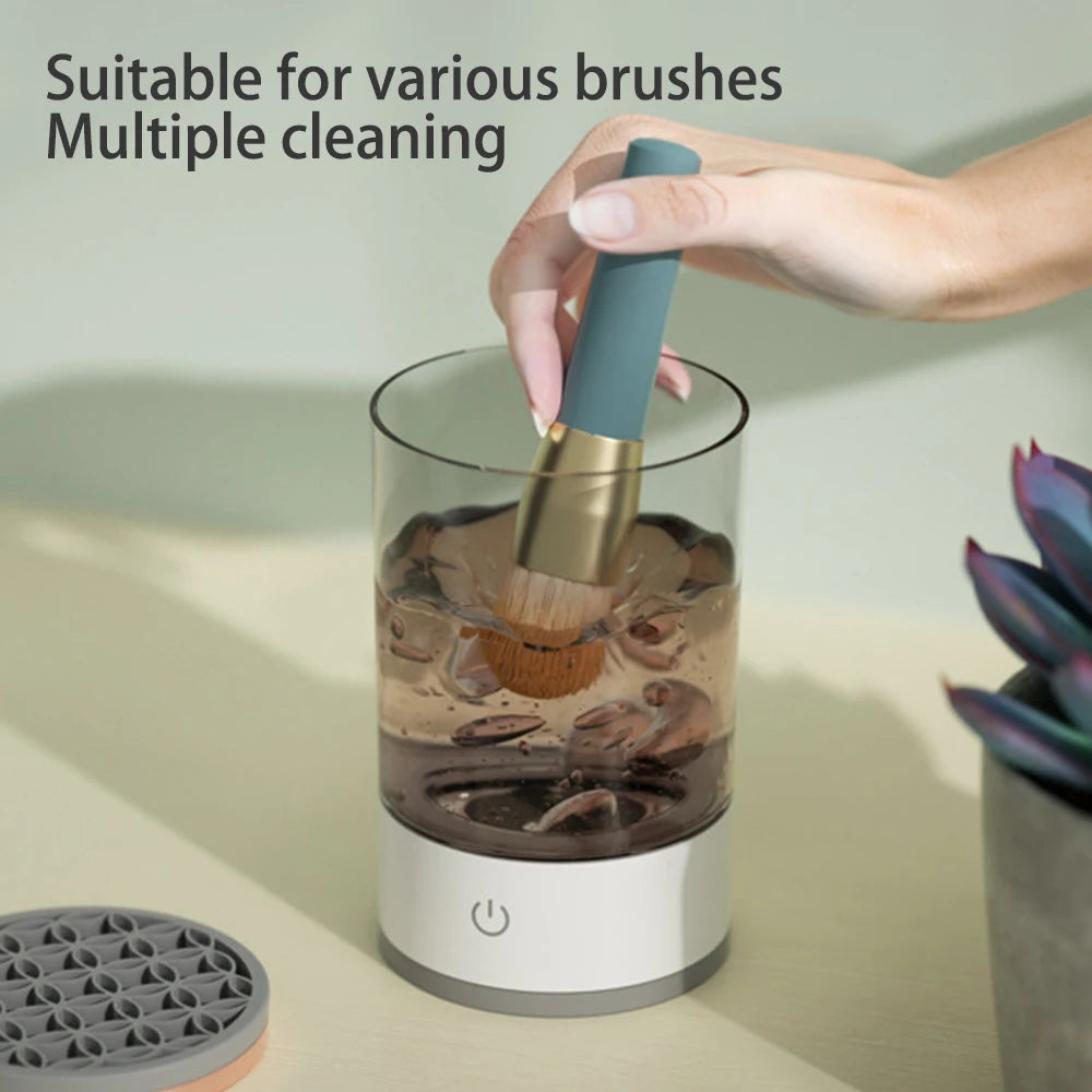 Electric Makeup Brush Cleaner – USB Automatic Rotary Cleaning