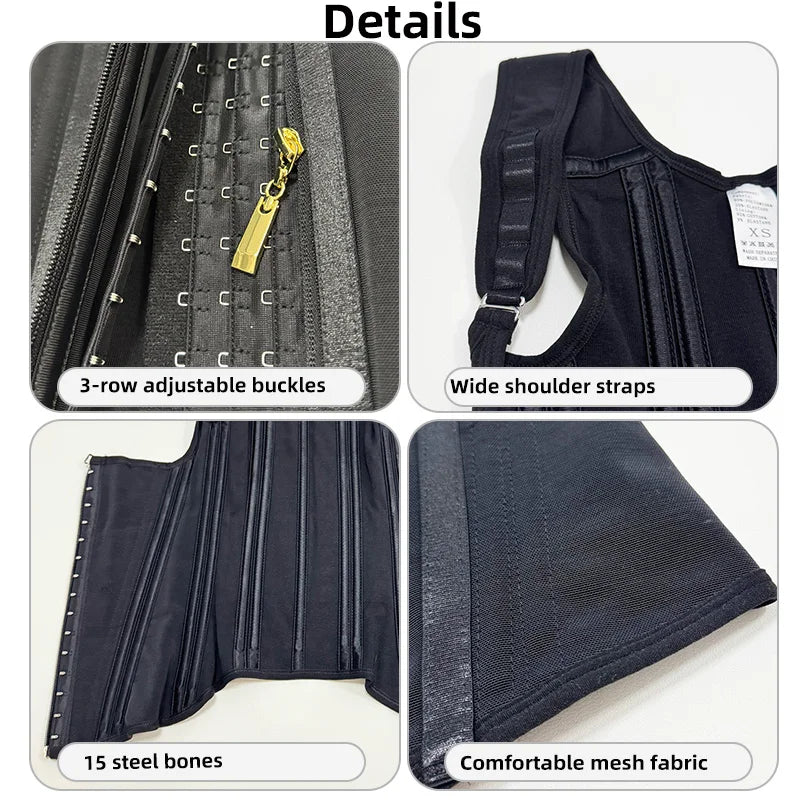 Colombian Body Shaper Vest – Double Compression Waist Trainer